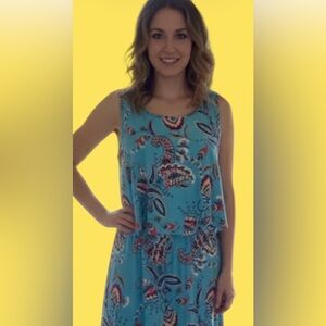 Robert Louis Lg sleeveless blue maxi LG  dress